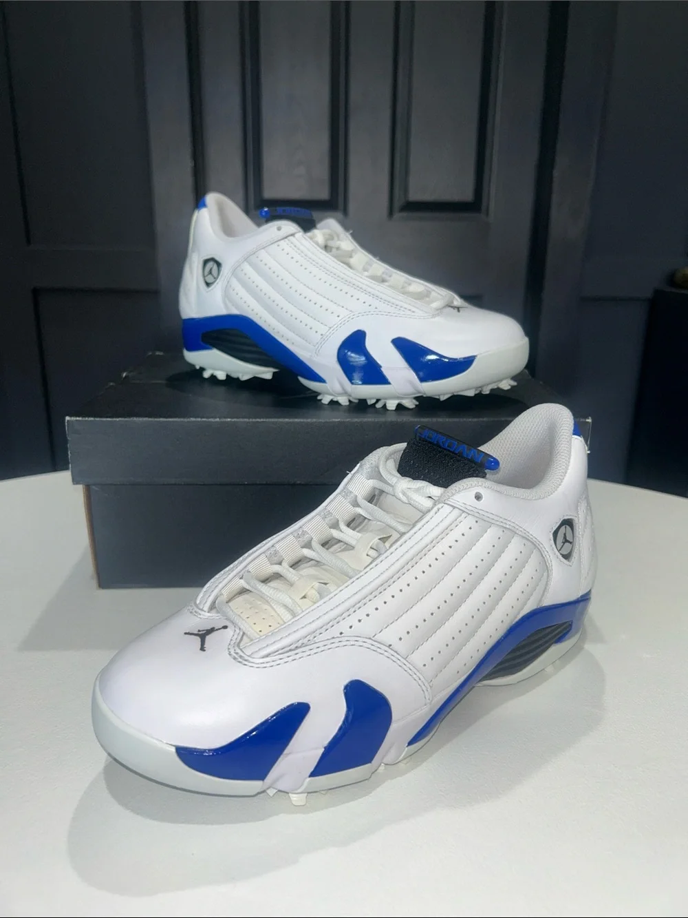 Jordan 14 Retro Golf “White Hyper Royal” Men’s Size 7.5